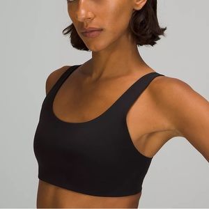 NWT lululemon In Alignment Straight- Strap Bra A/B Black 6